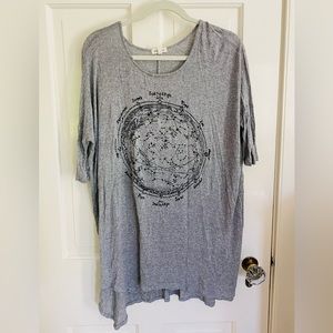 Urban Outfitters Silence and Noise Celestial Astrology Tunic Top Gray XS